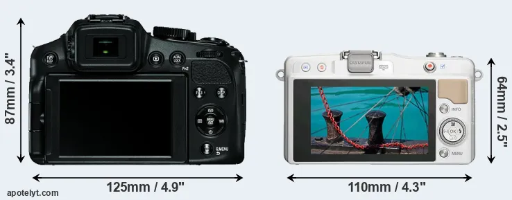 Comparison V-LUX 4 or E-PM2 rear