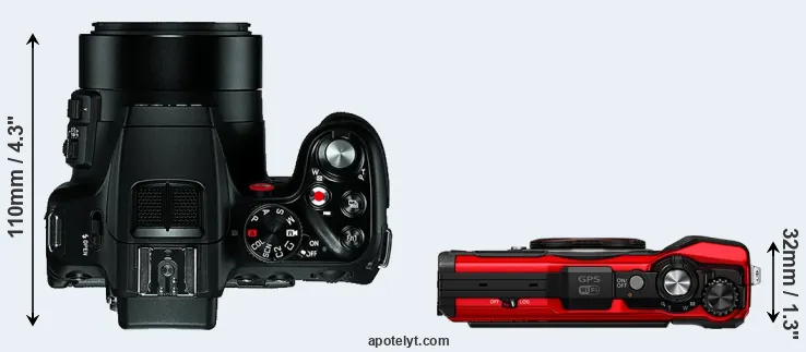 Compare V-LUX 4 versus TG-6 top