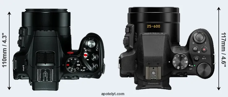Compare V-LUX 4 versus FZ330 top