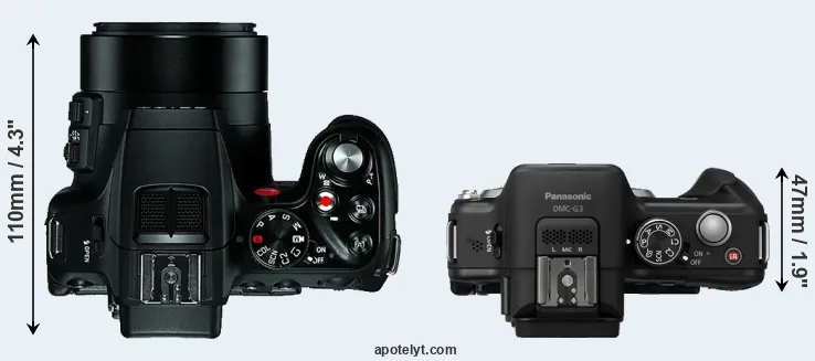 Compare V-LUX 4 versus G3 top