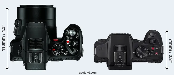 Compare V-LUX 4 versus G6 top