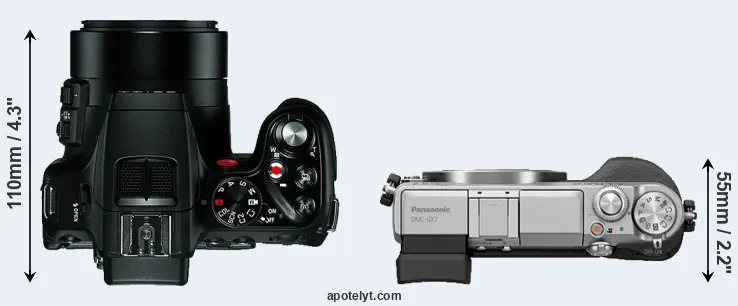 Compare V-LUX 4 versus GX7 top
