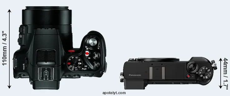 Compare V-LUX 4 versus GX85 top