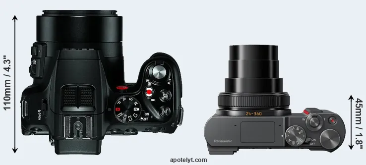 Compare V-LUX 4 versus TZ200 top