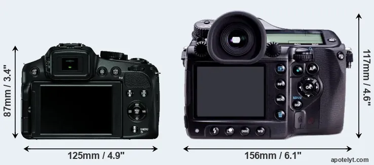Comparison V-LUX 4 or 645D rear