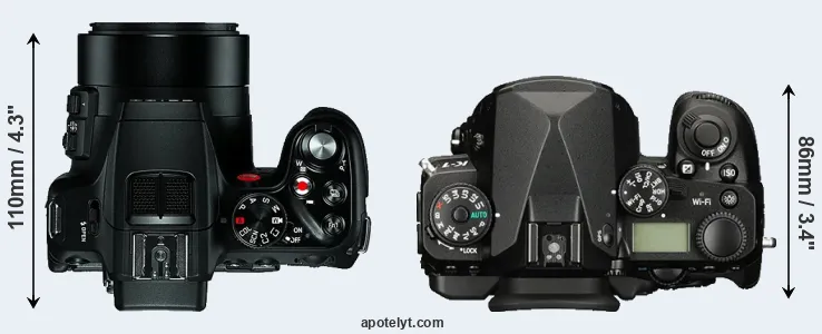 Compare V-LUX 4 versus K-1 top