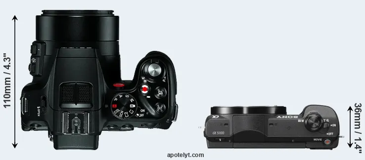 Compare V-LUX 4 versus A5100 top