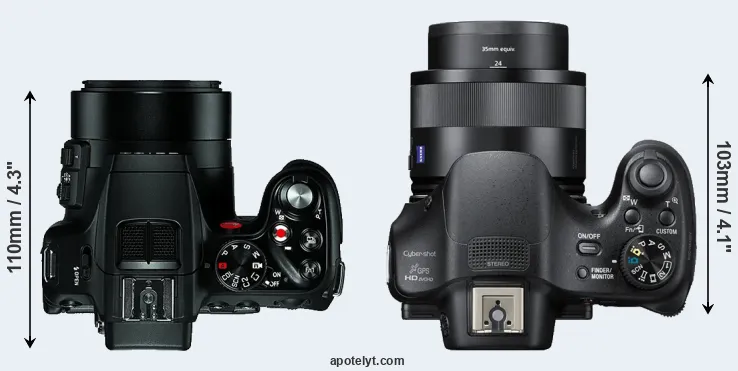 Compare V-LUX 4 versus HX400V top