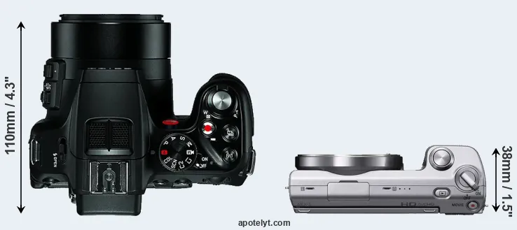 Compare V-LUX 4 versus NEX-5 top