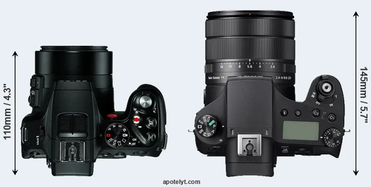Compare V-LUX 4 versus RX10 IV top