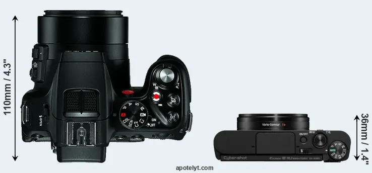 Compare V-LUX 4 versus WX800 top