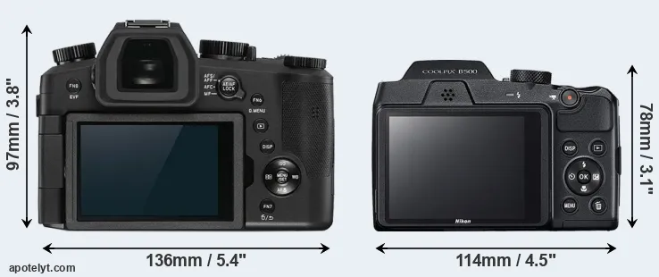 Comparison V-LUX 5 or B500 rear