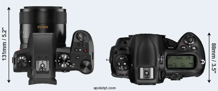Compare V-LUX 5 versus D3 top