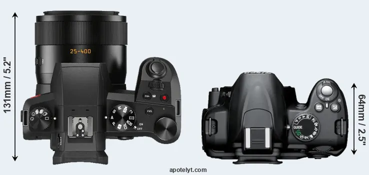 Compare V-LUX 5 versus D3000 top