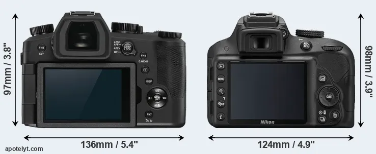 Comparison V-LUX 5 or D3300 rear