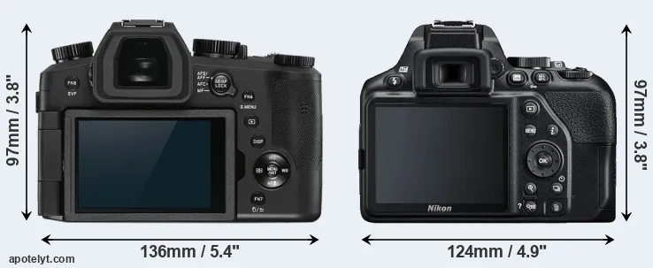 Comparison V-LUX 5 or D3500 rear