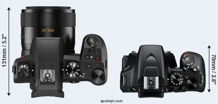 Compare V-LUX 5 versus D3500 top