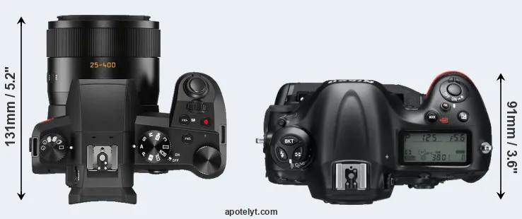 Compare V-LUX 5 versus D4 top