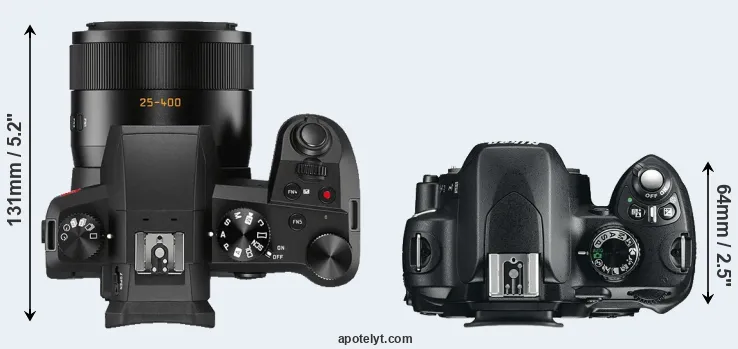 Compare V-LUX 5 versus D60 top