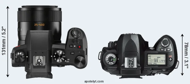 Compare V-LUX 5 versus D70s top
