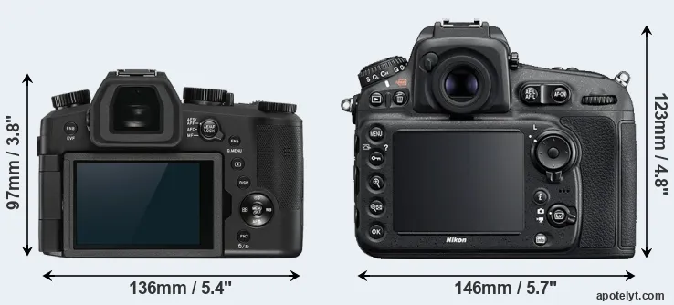 Comparison V-LUX 5 or D810 rear