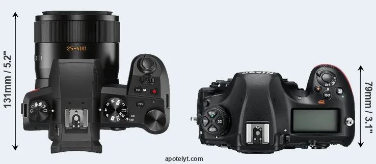 Compare V-LUX 5 versus D850 top