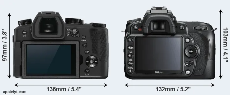Comparison V-LUX 5 or D90 rear