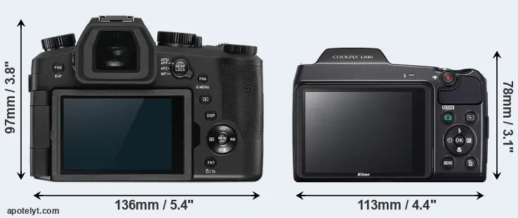 Comparison V-LUX 5 or L840 rear