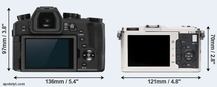 Comparison V-LUX 5 or E-P1 rear