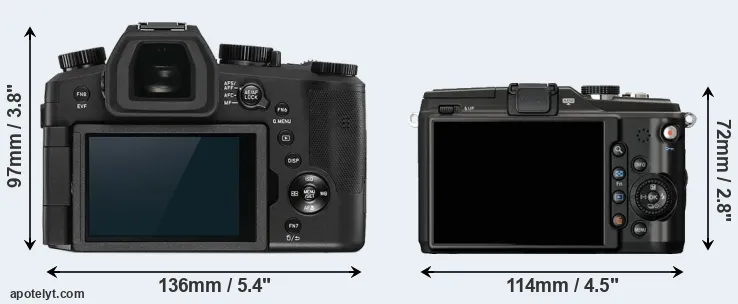 Comparison V-LUX 5 or E-PL2 rear