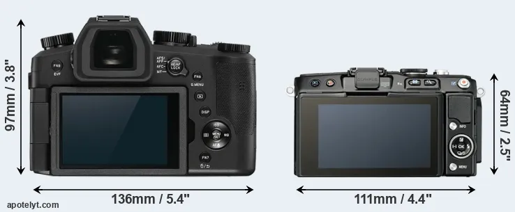 Comparison V-LUX 5 or E-PL5 rear