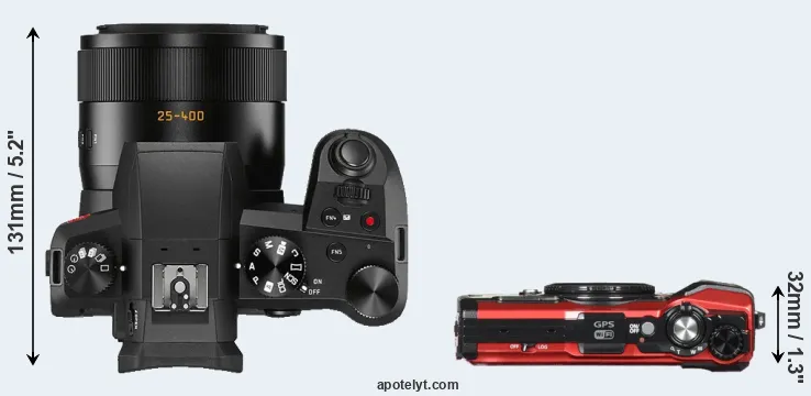 Compare V-LUX 5 versus TG-5 top