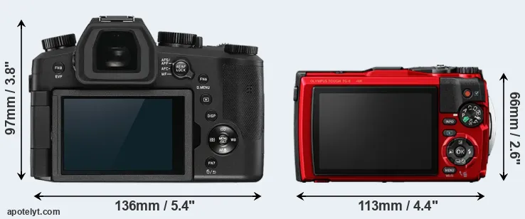 Comparison V-LUX 5 or TG-6 rear