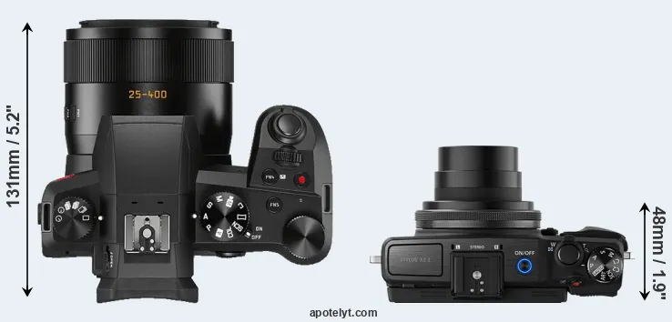 Compare V-LUX 5 versus XZ-2 top