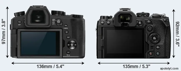 Comparison V-LUX 5 or OM-1 rear