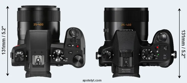 Compare V-LUX 5 versus FZ1000 top