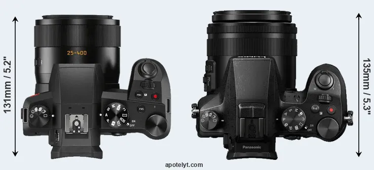 Compare V-LUX 5 versus FZ2000 top