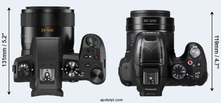 Compare V-LUX 5 versus FZ80D top