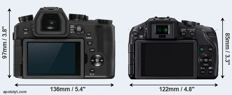 Comparison V-LUX 5 or G6 rear