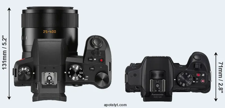 Compare V-LUX 5 versus G6 top