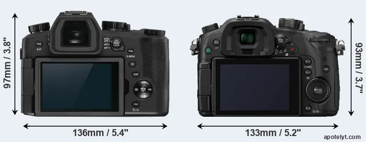 Comparison V-LUX 5 or GH4 rear
