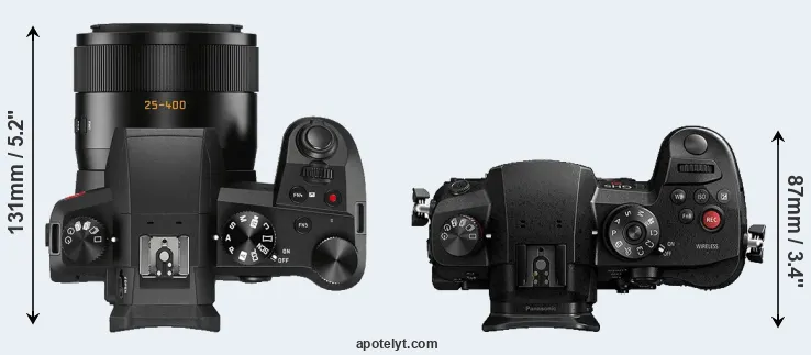 Compare V-LUX 5 versus GH5s top