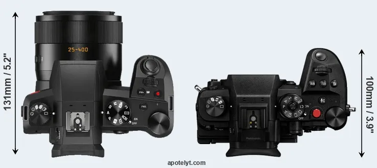 Compare V-LUX 5 versus GH6 top