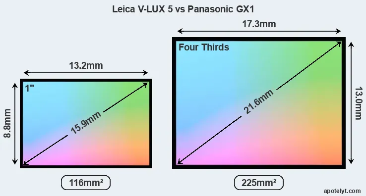 Leica V-LUX 5 and Panasonic GX1 sensor measures