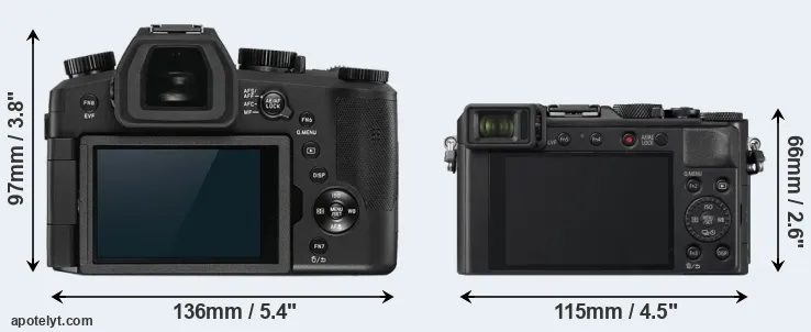 Comparison V-LUX 5 or LX100 II rear