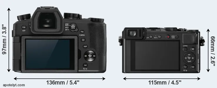 Comparison V-LUX 5 or LX100 rear