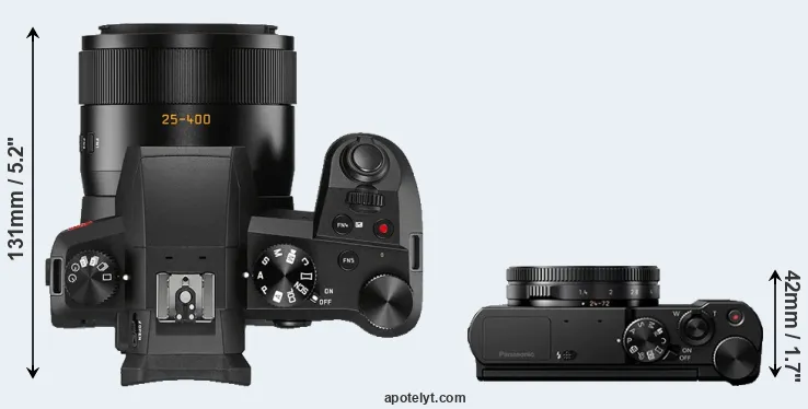 Compare V-LUX 5 versus LX15 top