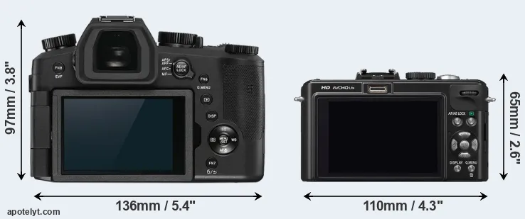 Comparison V-LUX 5 or LX5 rear