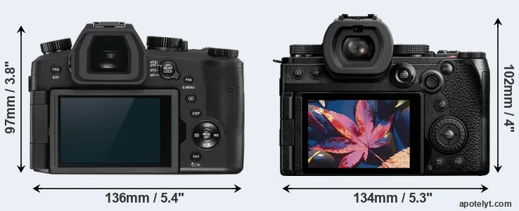 Comparison V-LUX 5 or S5 II rear