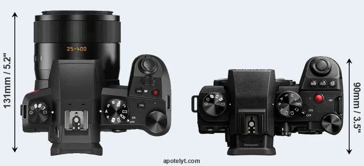 Compare V-LUX 5 versus S5 II top